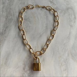 Authentic Louis Vuitton Padlock on Chain necklace